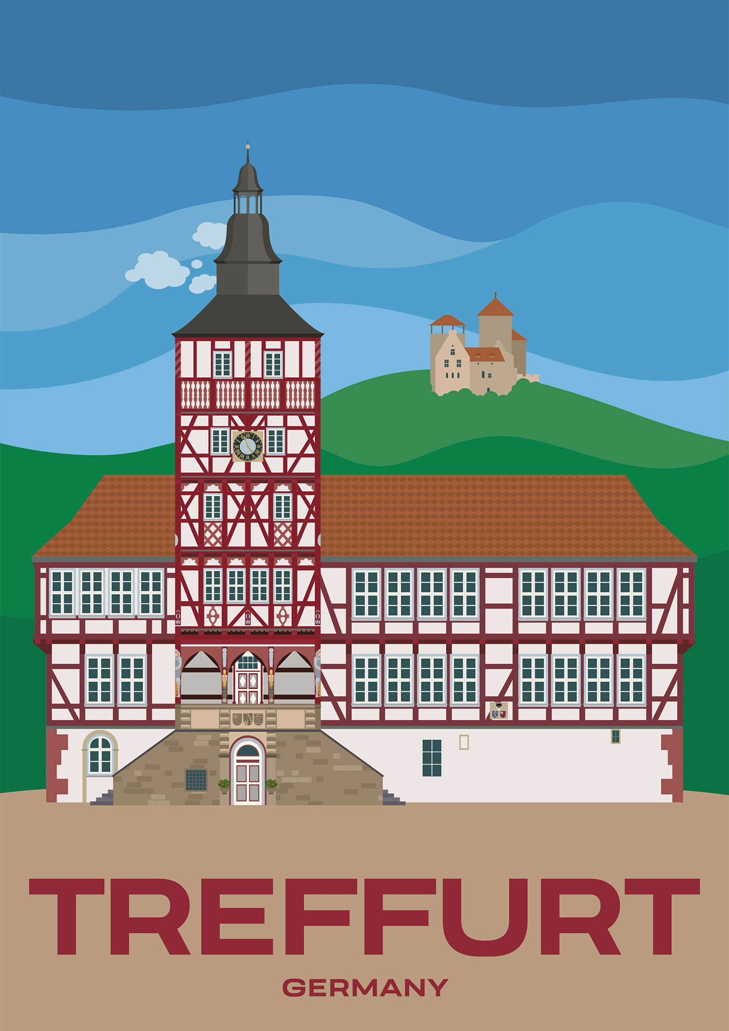 Treffurt The historic town hall of the Thuringian town of Treffurt, Germany.