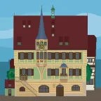 Das 1507 erbaute Rathaus von Bietigheim-Bissingen in Baden-Württemberg, Deutschland.