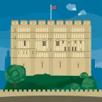 Le donjon du château de Norwich dans le Norfolk, en Angleterre.
