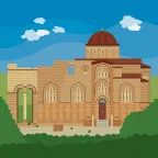 Le monastère byzantin de Daphni, un site du patrimoine mondial de l'UNESCO à Chaïdári, Grèce.