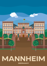 Le parvis du palais de Mannheim dans le Bade-Wurtemberg, en Allemagne.