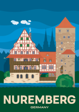 Nuremberg Le Weinstadel, un ancien entrepôt de vin de la ville impériale et le plus grand bâtiment à colombages d'Allemagne, à Nuremberg, en Allemagne.