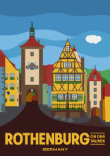 Rothenburg ob der Tauber The Sieberstor and the Kobolzeller Tor in the romantic Old Town of Rothenburg ob der Tauber, Germany.