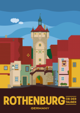 Rothenburg ob der Tauber The Klingentor in the romantic Old Town of Rothenburg ob der Tauber, Germany.