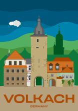 The Unteres Tor (Lower Gate), also known as the Gaibacher Tor, is the entrance to the old town of Volkach, Germany.