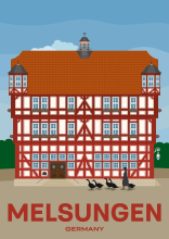 Melsungen The beautiful timber-frame town hall in Melsungen, Germany.