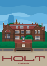 Gresham's Pre Prep School am Hauptplatz zwischen Market Place und Church St. in Holt, Norfolk.