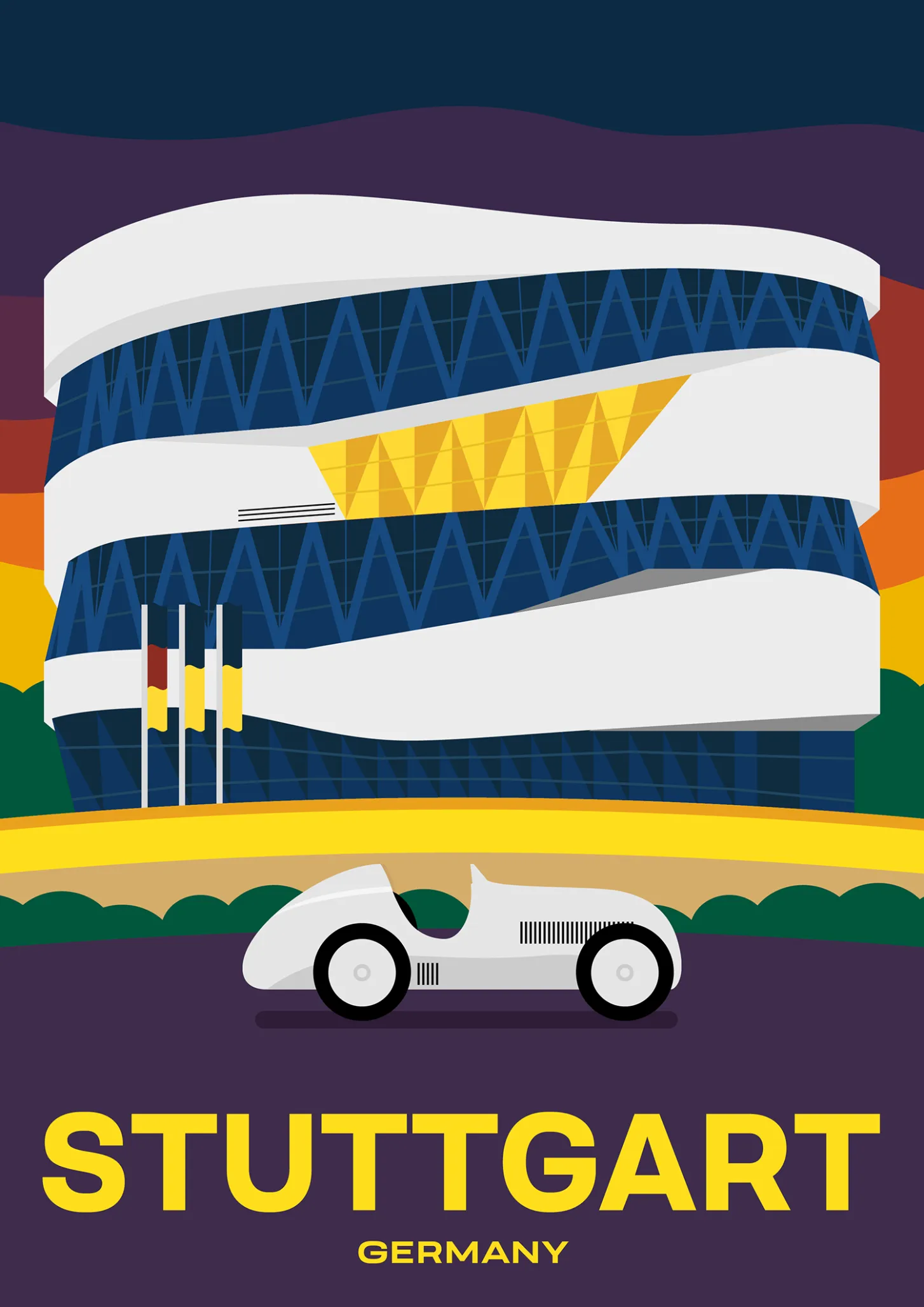 Stuttgart | Illustrated travel posters of Places We Have Been To