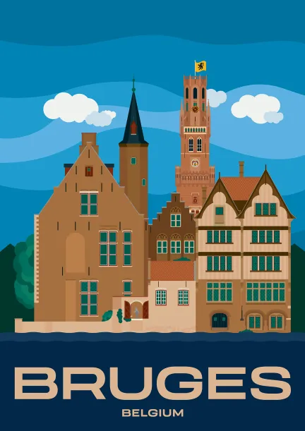 The Belfry of Bruges, a UNESCO World Heritage Site in Belgium.
