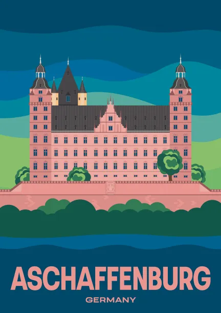 Le château de Johannisburg à Aschaffenbourg, en Allemagne.