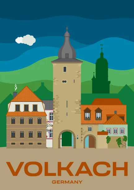 The Unteres Tor (Lower Gate), also known as the Gaibacher Tor, is the entrance to the old town of Volkach, Germany.