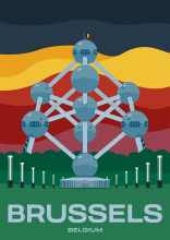 The Atomium in Brussels the capital of Belgium.