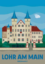 The palace “Lohrer Schloss”, once owned by the Counts of Rieneck, in Lohr am Main, Germany.