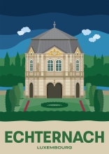 The pavilion in the Parc d'Echternach in Echternach, Luxembourg.