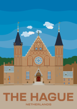 The Ridderzaal (Hall of Knights) in the Binnenhof in The Hague, Netherlands.