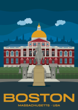Massachusetts State House in Boston, United States of America.