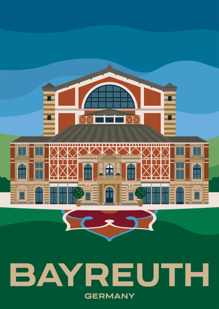 The Bayreuth Festspielhaus in Bayreuth, Germany.