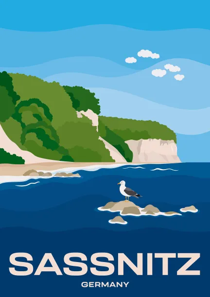 Les falaises de craie et les forêts de hêtres du parc national de Jasmund à Sassnitz, en Allemagne.