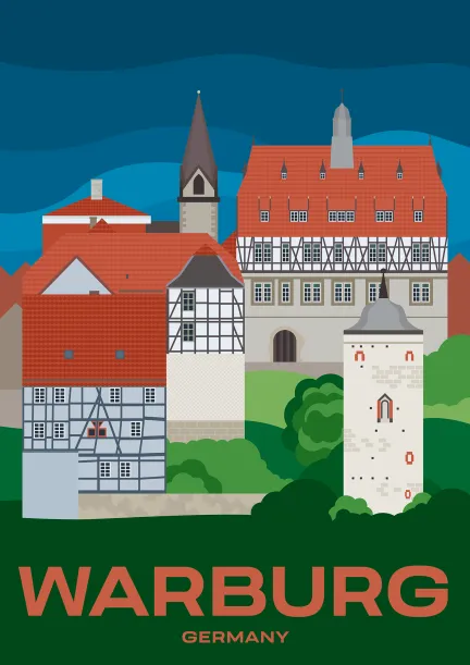 The old town of Warburg, Germany.