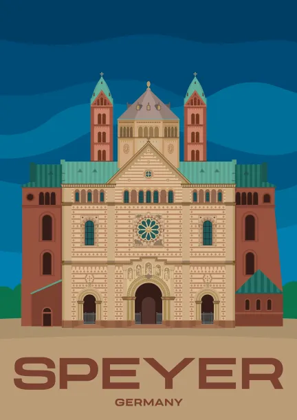 La cathédrale impériale de Spire, un site du patrimoine mondial de l'UNSECO en Rhénanie-Palatinat, Allemagne.