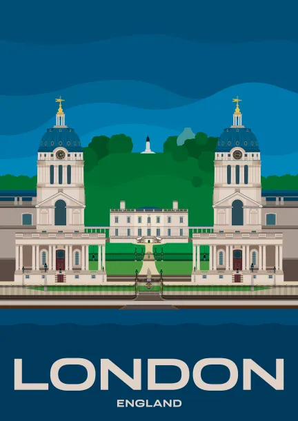 Le Old Royal Naval College à Maritime Greenwich, un site du patrimoine mondial de l'UNESCO à Londres, en Angleterre.