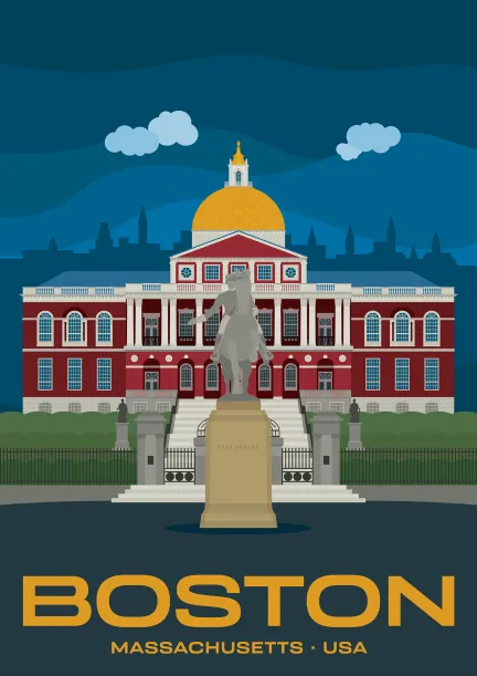 Massachusetts State House in Boston, United States of America.